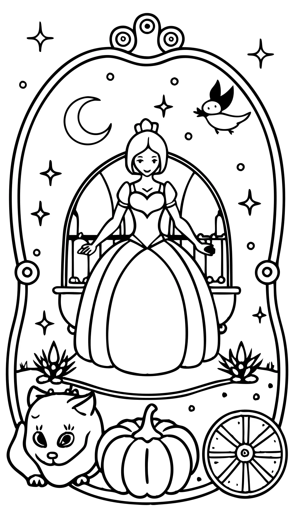 free coloring pages cinderella